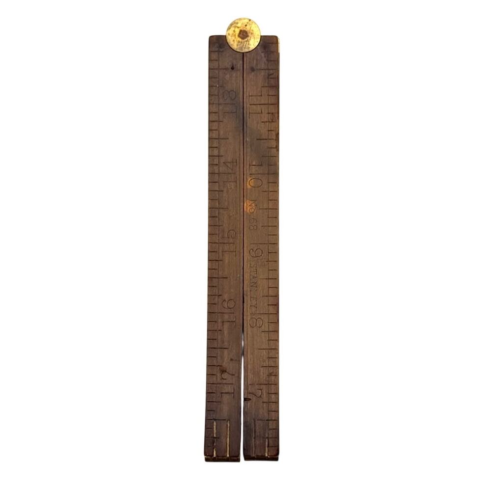 Stanley No. 68 Folding Wood Rule Vintage Folding Wood Ruler Brass Hinges